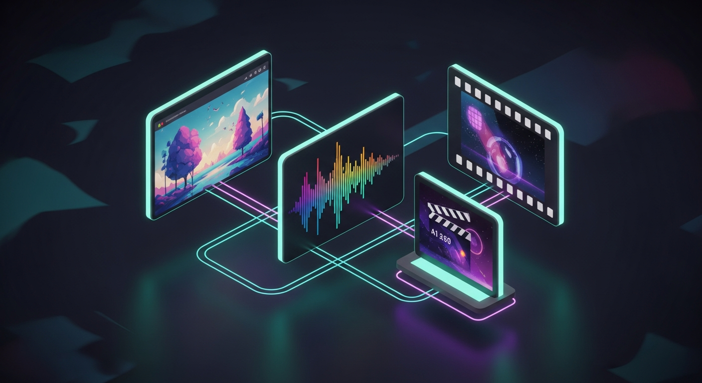 AI-generated isometric creative studio